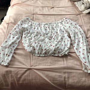 Brandy Melville Cropped Off The Shoulder Top